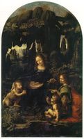 Leonardo da Vinci: Szikls madonna (1483-86)  Louvre