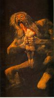 Goya: Saturnus felfalja gyermekt, 1824