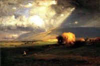 George Inness: Passing Clouds; 1876