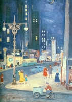 Palmer Hayden: 56th Street New York  (1953)