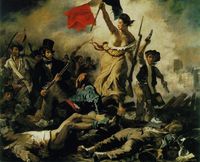 Delacroix A Szabadsg vezeti a npet   1830-31