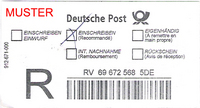 Deutsche Post Einschreiben Pos/Luftpost 