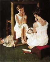 Norman Rockwell: Girl at the mirror, 1954