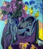 Ernst Ludwig Kirchner Still Life with Sculptures    1912