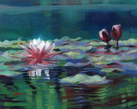 David R. Darrow (kortrs) - Water Lilies