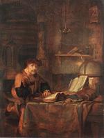 Gerbrand van den EECKHOUT- Scholar with his Books/1671/