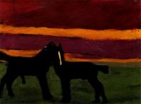 Emil Nolde: Young black horses, 1916