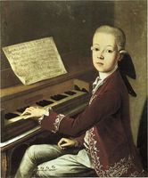 A kis Amadeus :) - Oil Painting by Thaddus Helbling, ca. 1767. Original owned by the Mozarteum, Salzburg