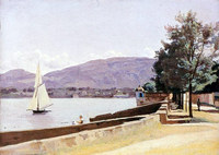 Camille Corot (1796-1875): Le Quai des Paquis à Genève