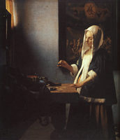 Jan Vermeer: Woman holding a balance (1664)