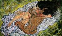 Egon Schiele: Embrace (Lovers); 1917