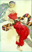 Lev Bakszt: Odaliszk (1910) Jelmez-terv Rimszkij-Korszakov Seherezade c. balletjehez