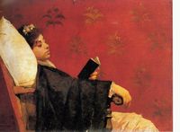 Gioacchino, Toma (1836-1893) : Donna che legge sdraiata