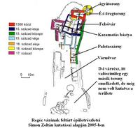 Reg�c v�r�nak alaprajza a 2005-�s kutat�sok alapj�n
