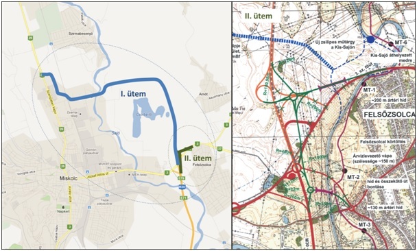 m30 miskolc elkerülő térkép M30 Miskolc Elkerülő Térkép