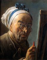 Jean-Baptiste-Simon Chardin: Self-Portrait at an Easel, 1780