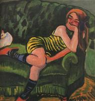 Max Pechstein The Green Sofa    1910
