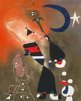 Miro: Women and bird in the moonlight, 1949