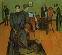 E. Munch: Halott a betegszobban, 1895