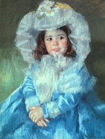 Mary Cassatt: Margot in blue, 1902, pastell