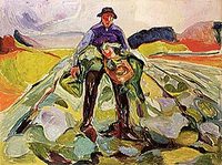 Munch: Frfi a kposztafldn, 1916