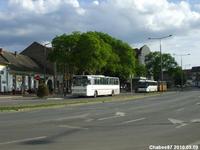 A Jeky tri ideiglenes buszlloms, az egykori helyi buszlloms helyn.