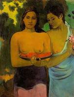 Gauguin Two Tahitian Women with Mango Blossoms    1899