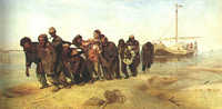 Ilya Repin: Volga Boatmen alias Barge Haulers (Hajvontatk)  1873