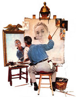 Norman Rockwell: Triple Self Portrait
