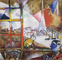 M. Chagall: Paris Through the Window, 1913