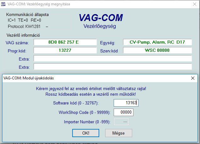 VCDS használata magyarul