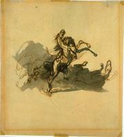 Eugne Delacroix: Oroszln megtmad egy lovat  (1830)