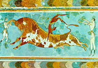 Bikaugras - fresko a knosszoszi palotabol  I.e. 15.-17. sz.