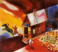 Marc Chagall: The Flying Carriage; 1913