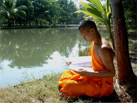 Monk reading