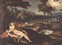 SCHIAVONE, Andrea (1515-1563) - Tjkp Jupiterrel s Junoval